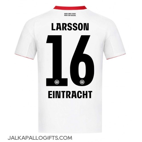 Eintracht Frankfurt Hugo Larsson #16 Vieraspaita 2025-26 Lyhythihainen